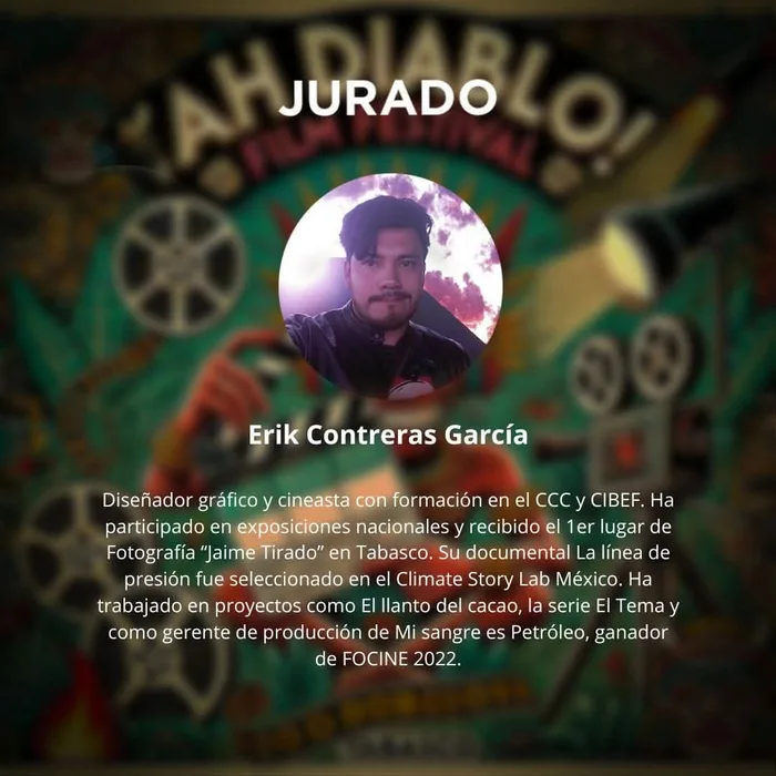 Cartel del jurado: Erik Contreras García